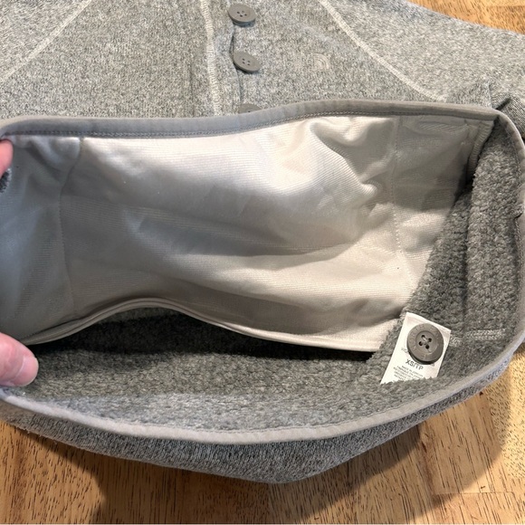 The North Face Pullover Womens Size XS Grey Hood Quarter Button Long Sleeve - Picture 12 of 13